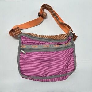 LeSportSac Pink and Orange Crossbody Bag Vintage New